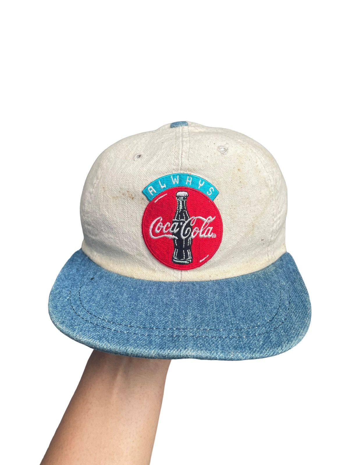 Coca Cola × Vintage Vintage Coca Cola Denim Cap Size ONE SIZE - 2 Thumbnail