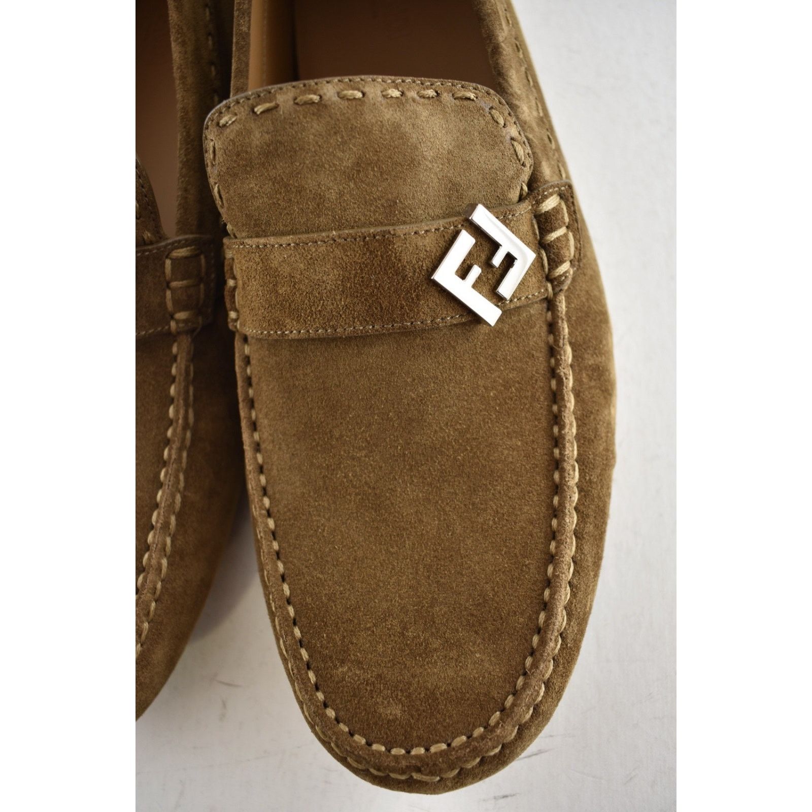 Fendi Fendi Driver Crosta Suede Brown Loafer Slip On US 12 Size US 12 / EU 45 - 10 Thumbnail