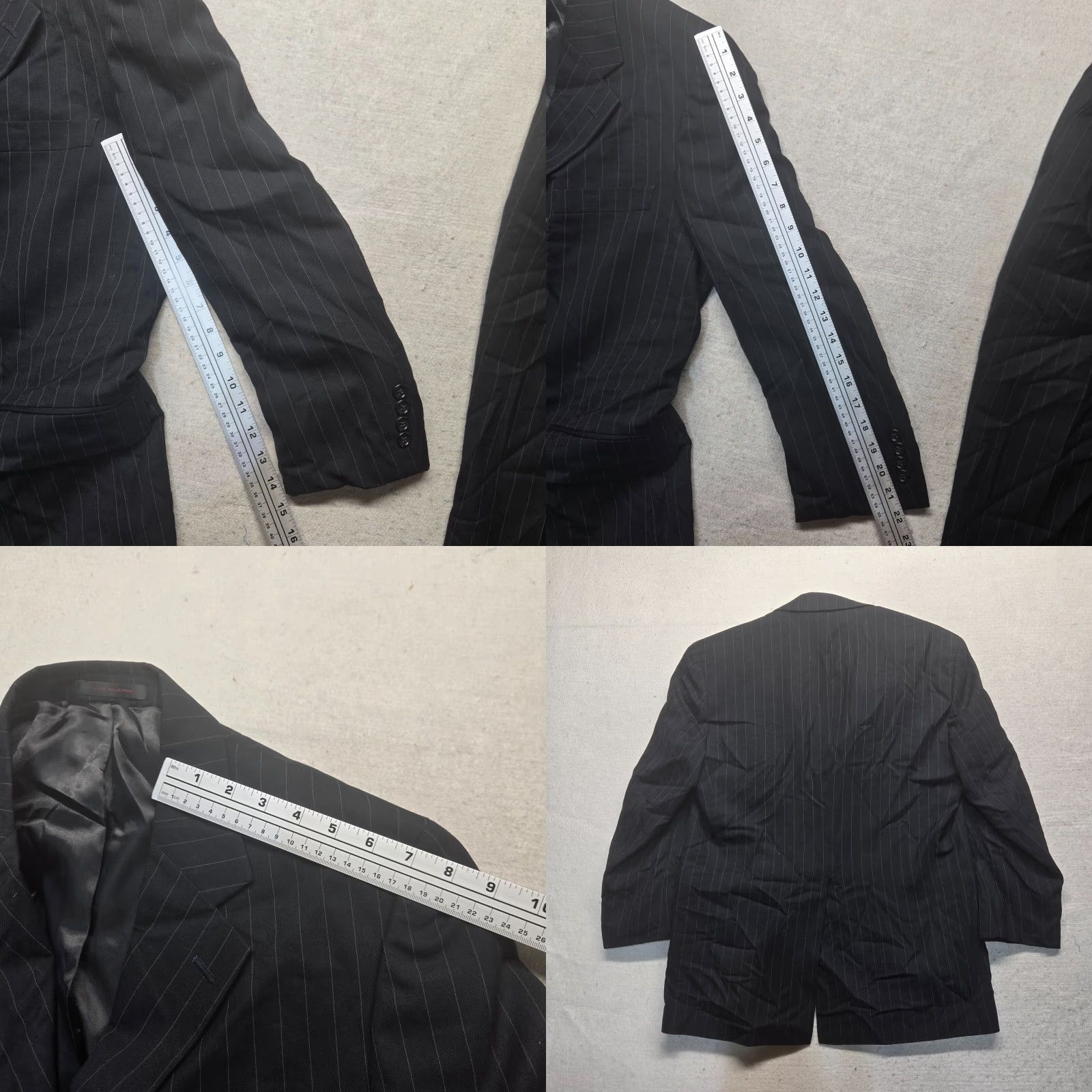 Vintage VINTAGE Kilburne and Finch Blazer Jacket Coat SET 3 Piece Men’s Size 40R Black Business Formal Party Wedding Size 40R - 8 Thumbnail