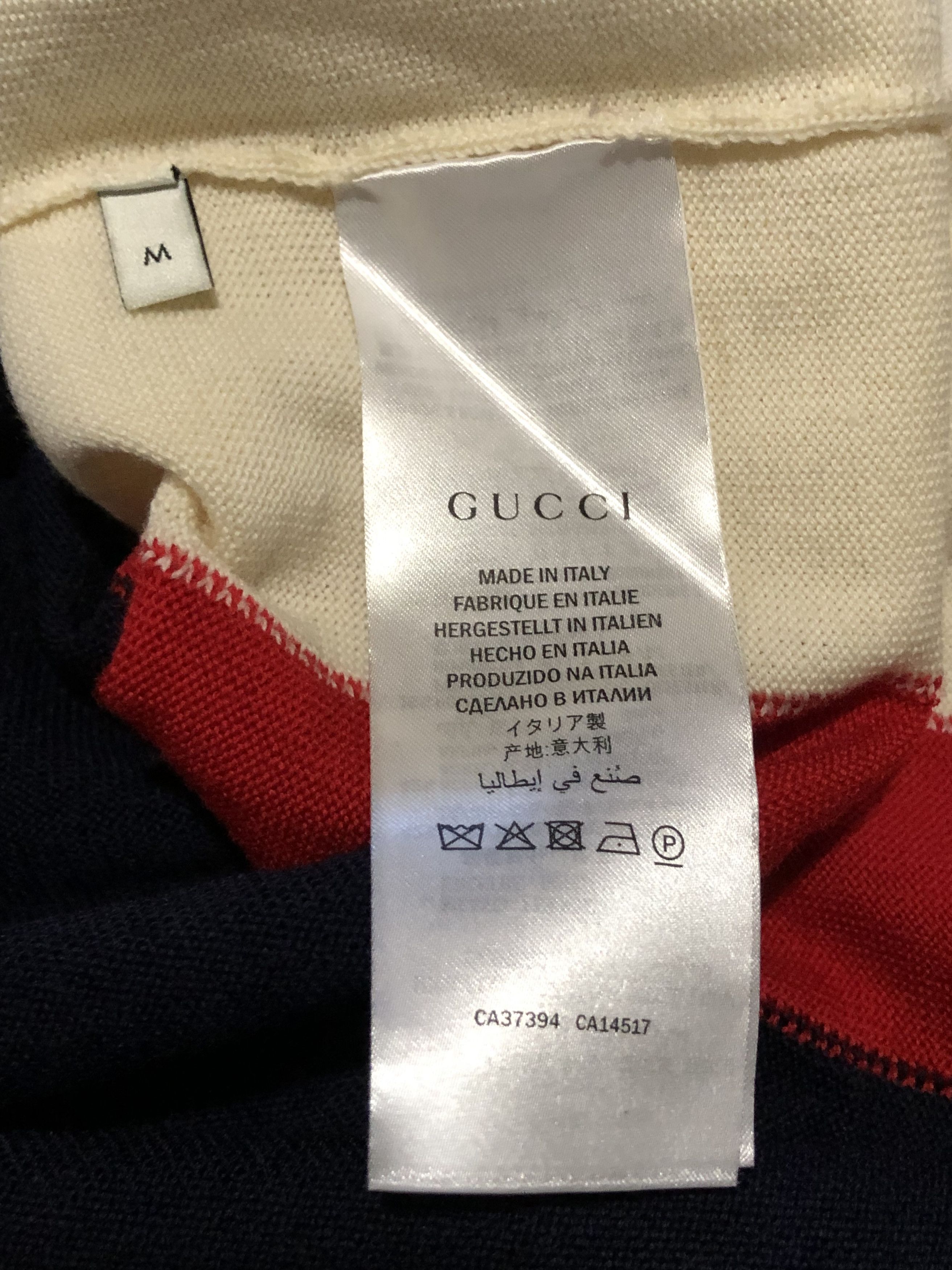 Gucci Gucci GG Logo-appliquéd Striped Wool Zip-up Sweater Size US M / EU 48-50 / 2 - 13 Thumbnail