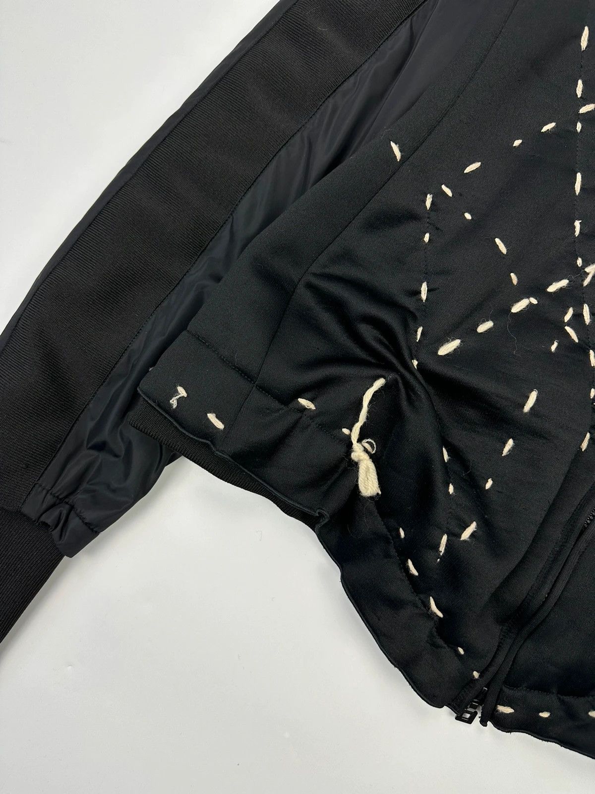 Marithe + Francois Girbaud Marithé Francois Girbaud Black White Stitched Sample Jacket Size L / US 10 / IT 46 - 2 Thumbnail