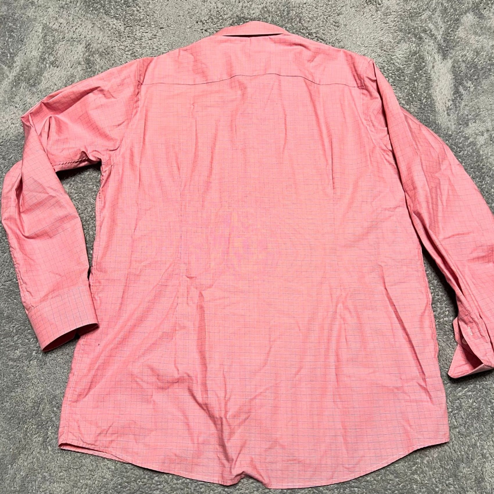 Eton ETON Shirt Mens 18 Pink Dress 46 Preppy Formal Casual Plaid Long Sleeve L Mens Boys? Size 42R - 3 Thumbnail