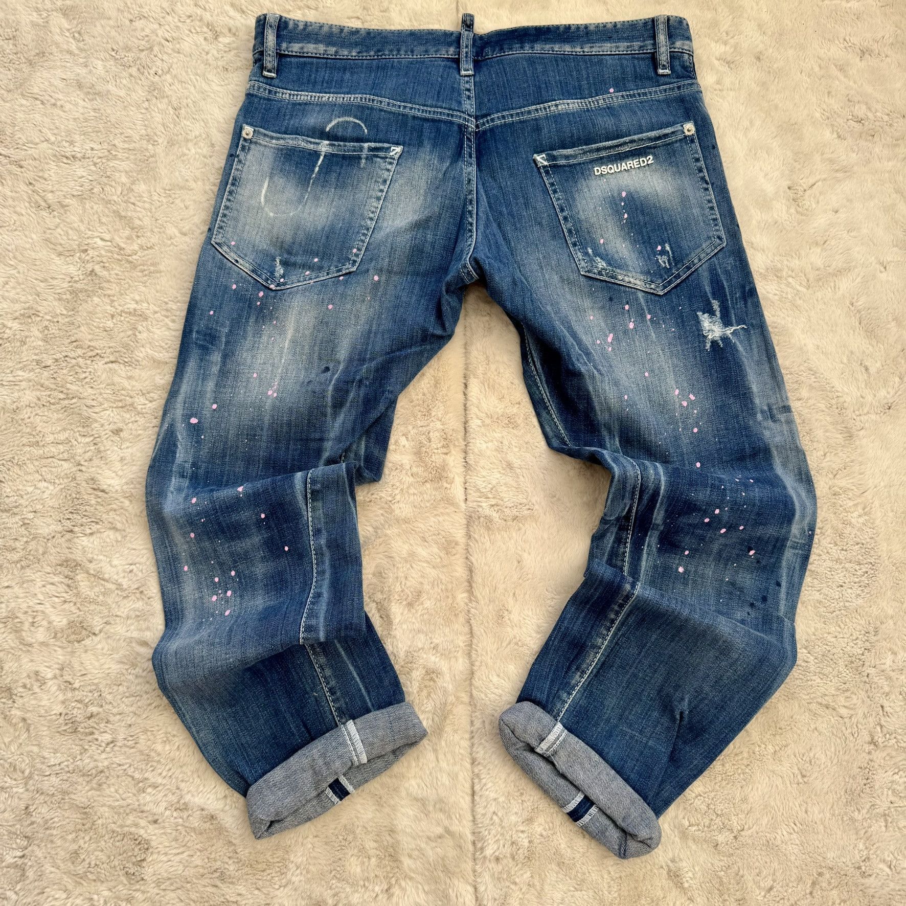 Dsquared2 Dsquared2 Patched & Paint-Splattered Jeans – Size 48 Size US 32 / EU 48 - 4 Thumbnail