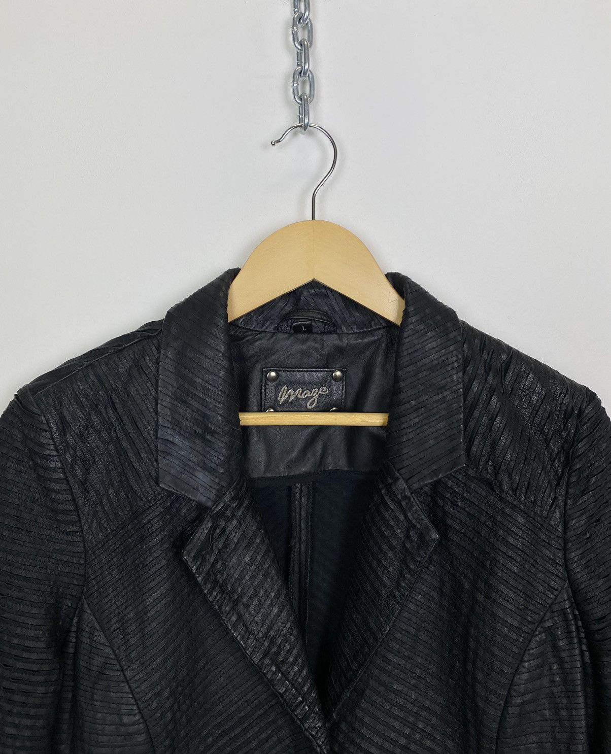 Maje Maje Leather Jacket Ladies Size L Avant-Garde Luxury Size L / US 10 / IT 46 - 2 Thumbnail