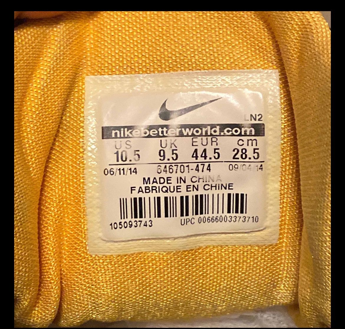 Nike Size 10.5 Kobe 9 Gym Blue University Gold Size US 10.5 / EU 43-44 - 6 Thumbnail