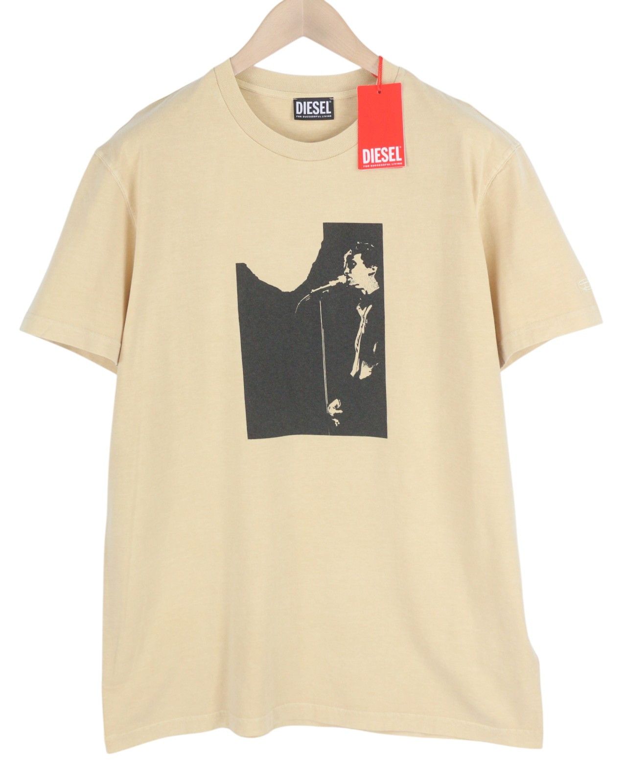 Diesel T-DIEGOR-C2 2XL Beige Tricot Print T-Shirt 41194 Size US XXL / EU 58 / 5 - 1 Thumbnail