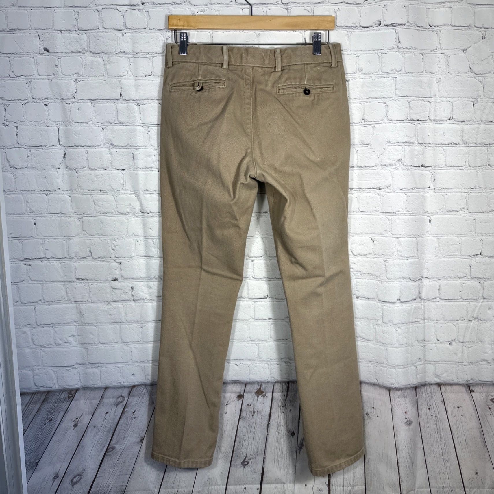 Gustin Gustin Slim Chino Pants Mens 31 x 31 Brown Button Fly Twill 5-Pocket Straight Leg Casual Business Travel Shirt Blues? Size US 31 - 7 Thumbnail