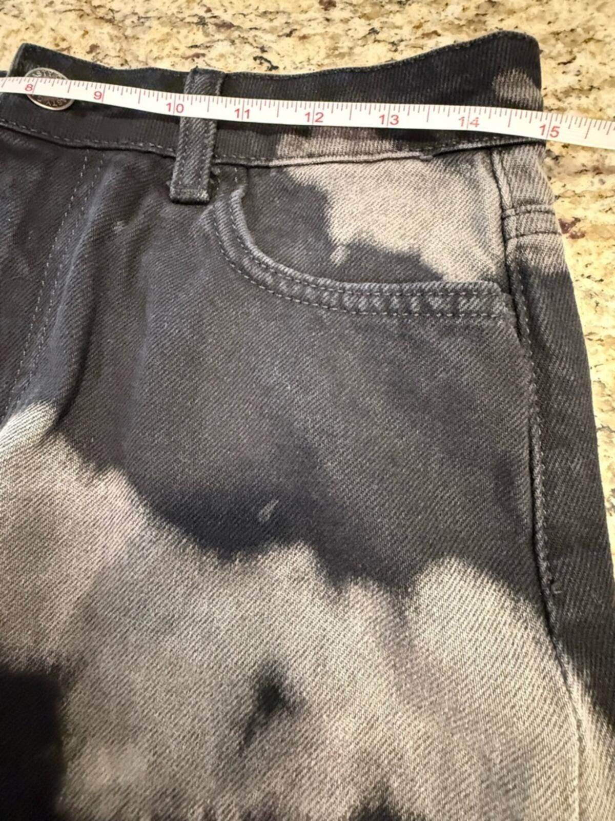 Other Nasty Gal denim jeans tie dyed mini skirt black & gray SZ 6 Size 28" / US 6 / IT 42 - 8 Thumbnail