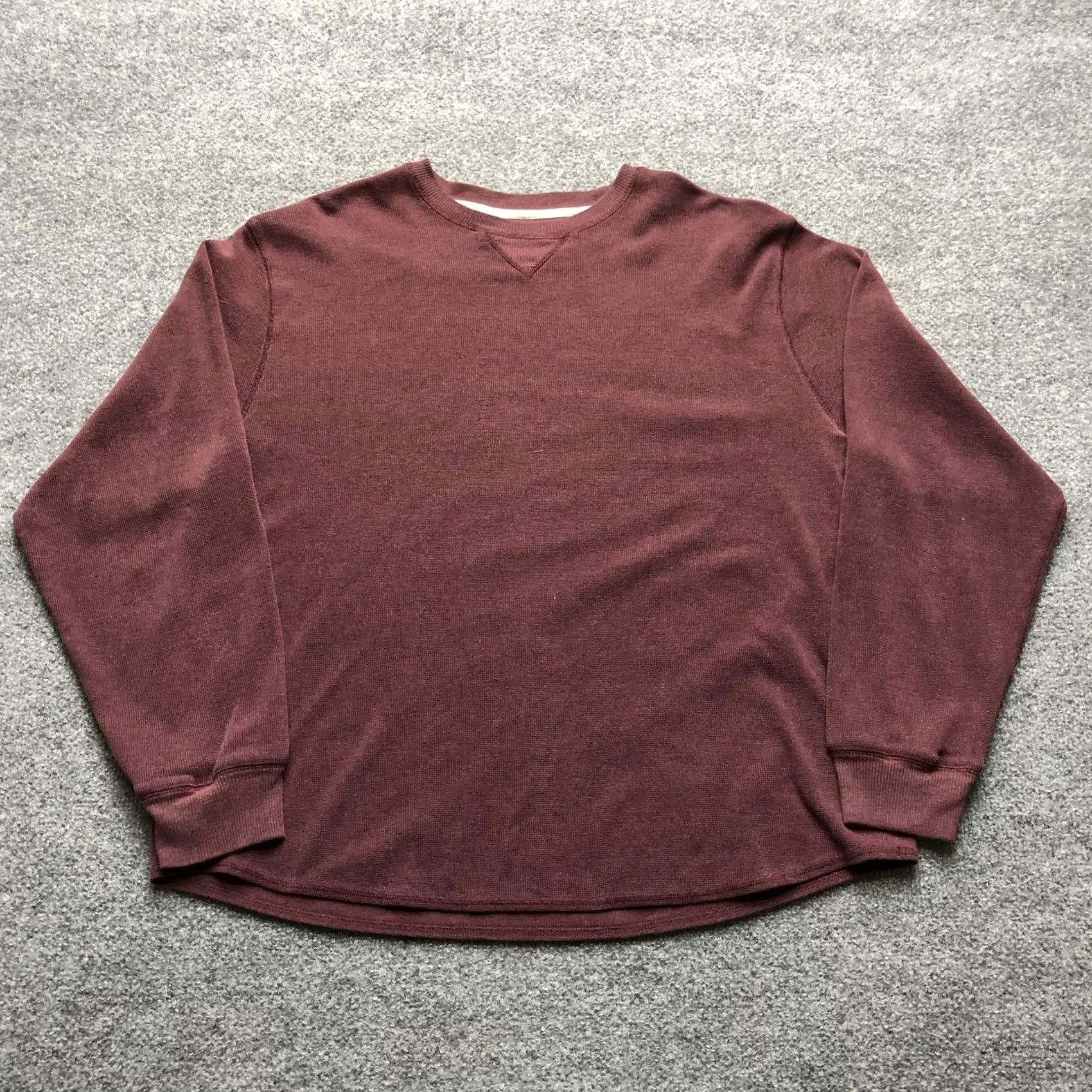 Faded Glory Faded Glory Sweatshirt Mens XL Red Thermal Knit Crewneck Pullover Shirt Casual Size US XL / EU 56 / 4 - 2 Thumbnail