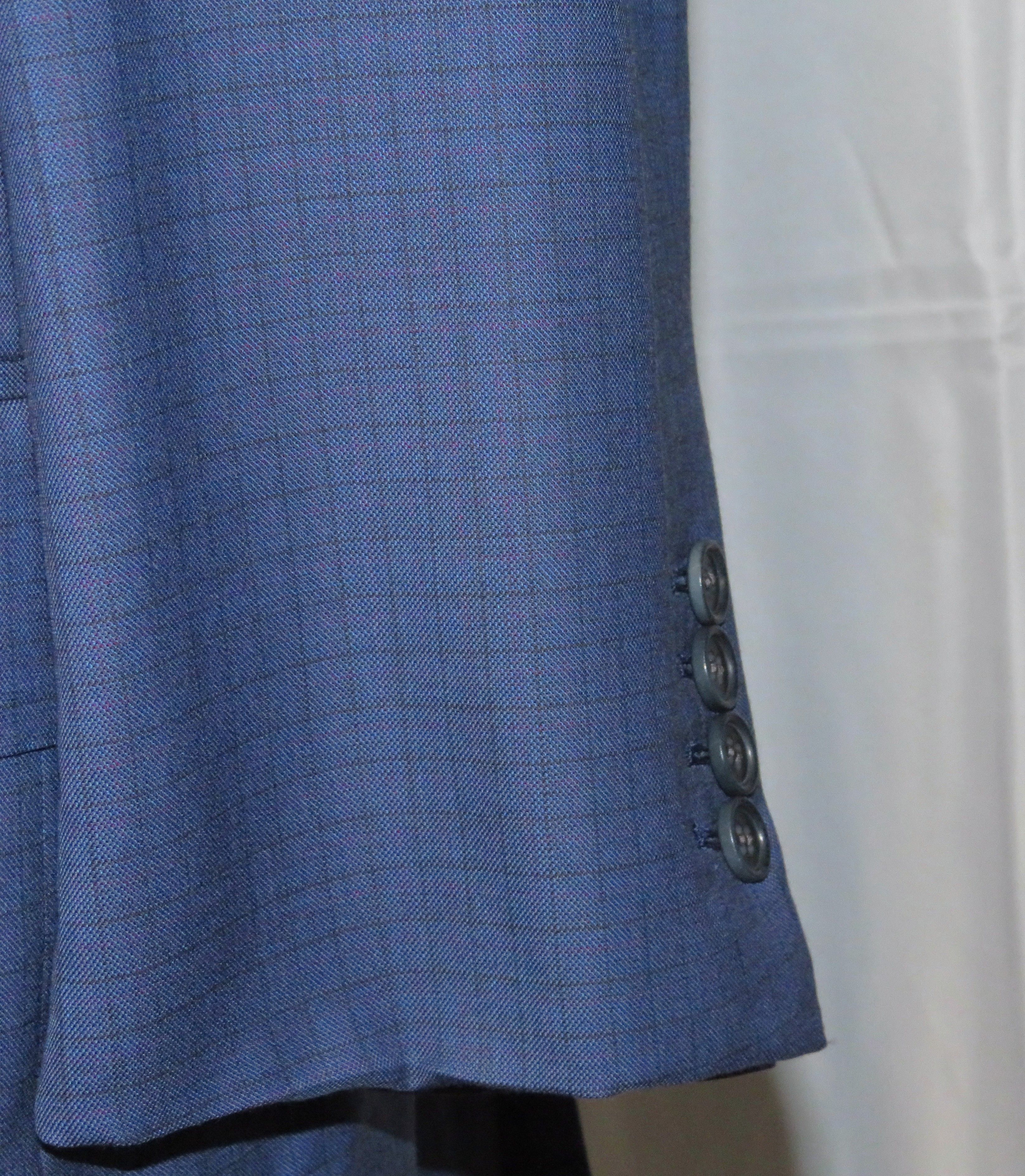 Kiton 14 Micron Mod Ego Blue Plaid Three Roll Two Suit 48R Size 48R - 10 Thumbnail