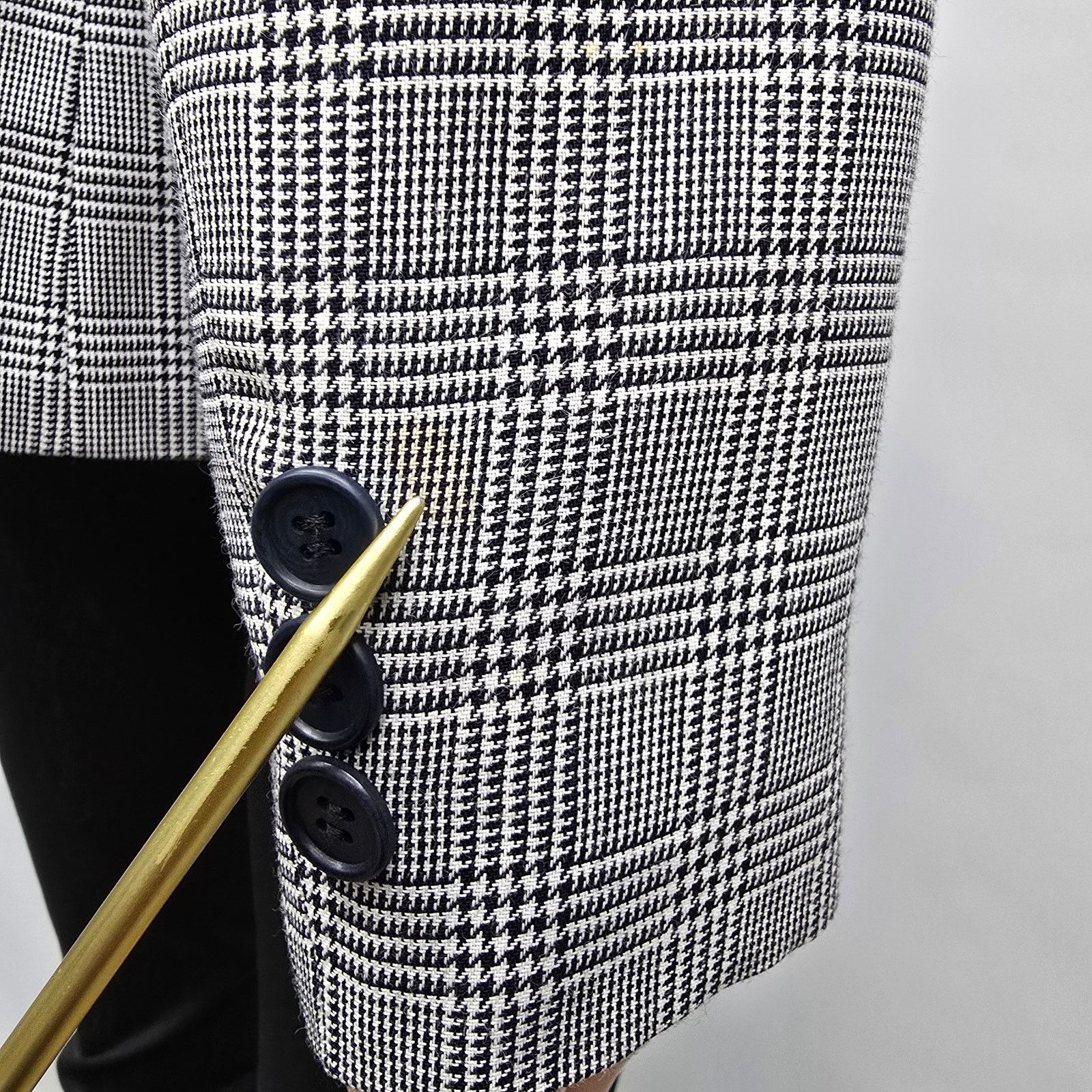 Lauren Ralph Lauren × Vintage Lauren Ralph Lauren Glen Plaid Blazer Jacket 10 Wool blend Size L / US 10 / IT 46 - 13 Thumbnail