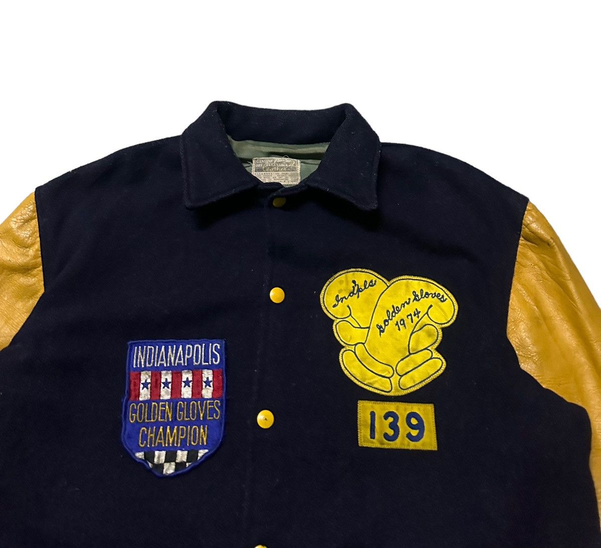 Vintage Vtg Indianapolis golden gloves champion 1974 varsity jacket Size US L / EU 52-54 / 3 - 5 Thumbnail