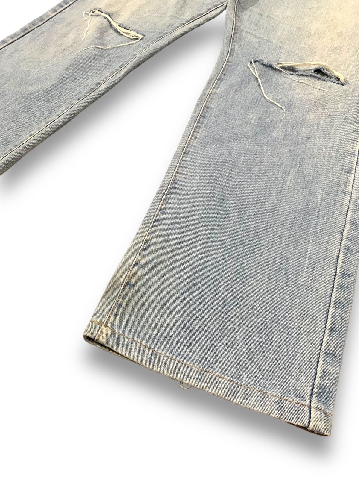 Big John Vintage 90s Big John Blue Wash Baggy Distressed Jeans Size US 31 - 10 Thumbnail