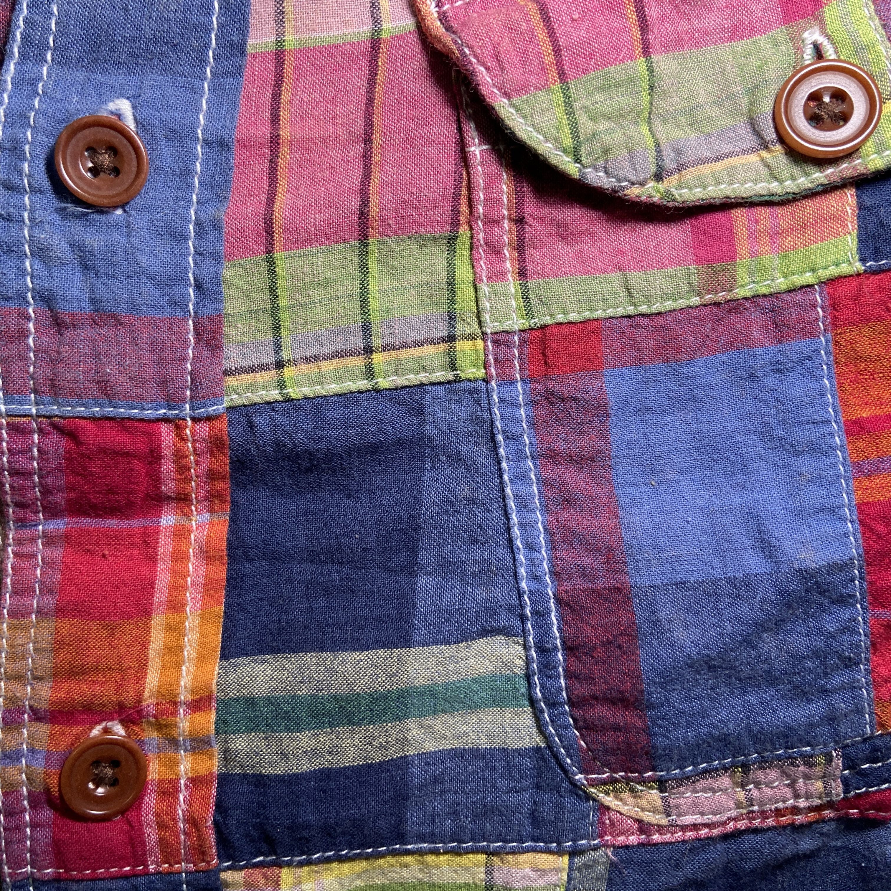 Paul Smith r. Newbold by Paul Smith Western Patchwork Madras Shirt Size US M / EU 48-50 / 2 - 2 Thumbnail