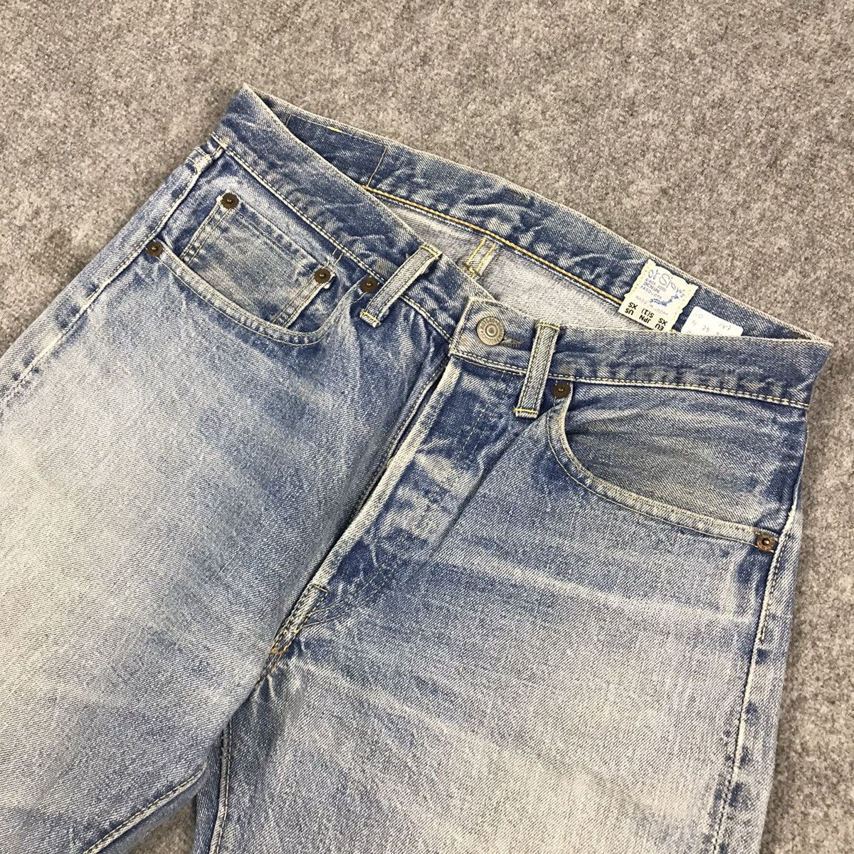 Orslow ORSLOW 2005 DISTRESSED SELVAGE DENIM LIGHT DENIM PANTS Size US 30 / EU 46 - 8 Thumbnail