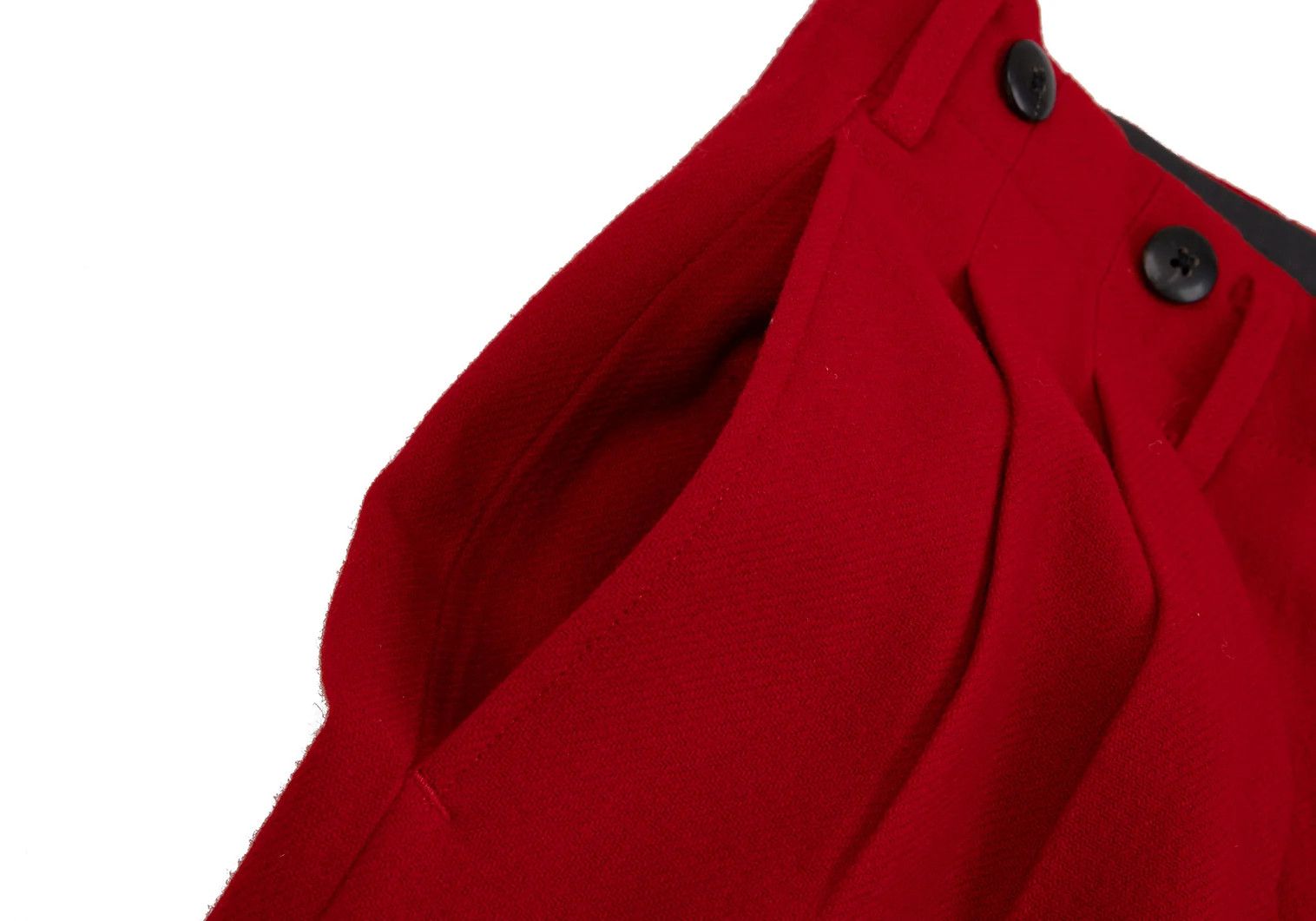 Yohji Yamamoto Yohji Yamamoto Wool Suspender Button Pants Red M Size US 34 / EU 50 - 5 Thumbnail
