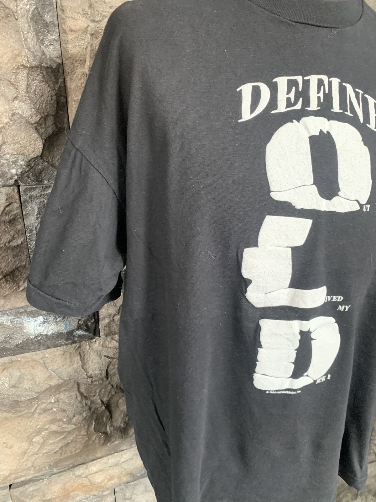 Vintage Vintage 90s Define OLD Laid Back Graphics T shirt Size US XL / EU 56 / 4 - 5 Thumbnail
