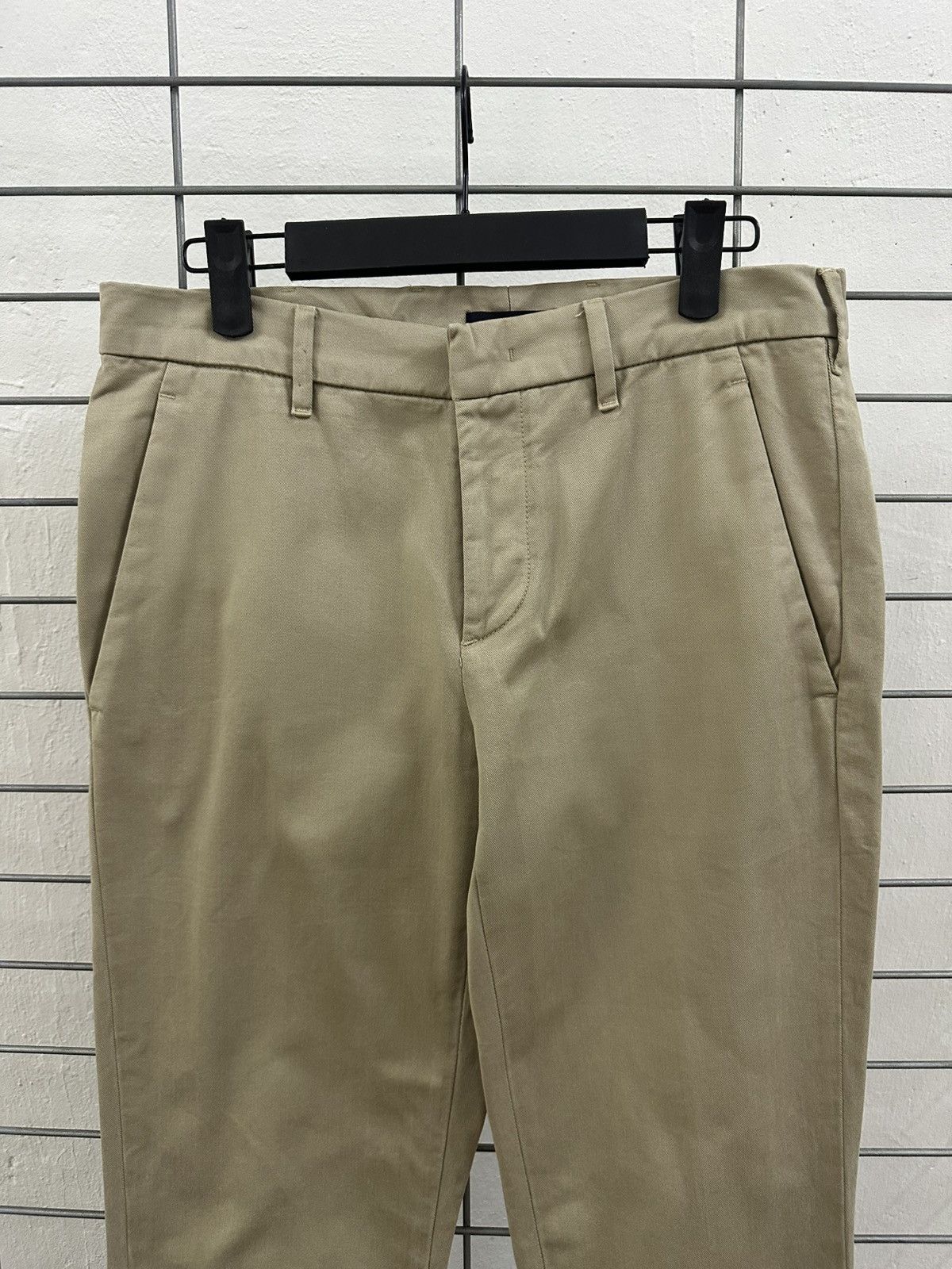 Prada Prada SPH07B Cotton Gabardine Trousers (Khaki) Size 29" - 4 Thumbnail