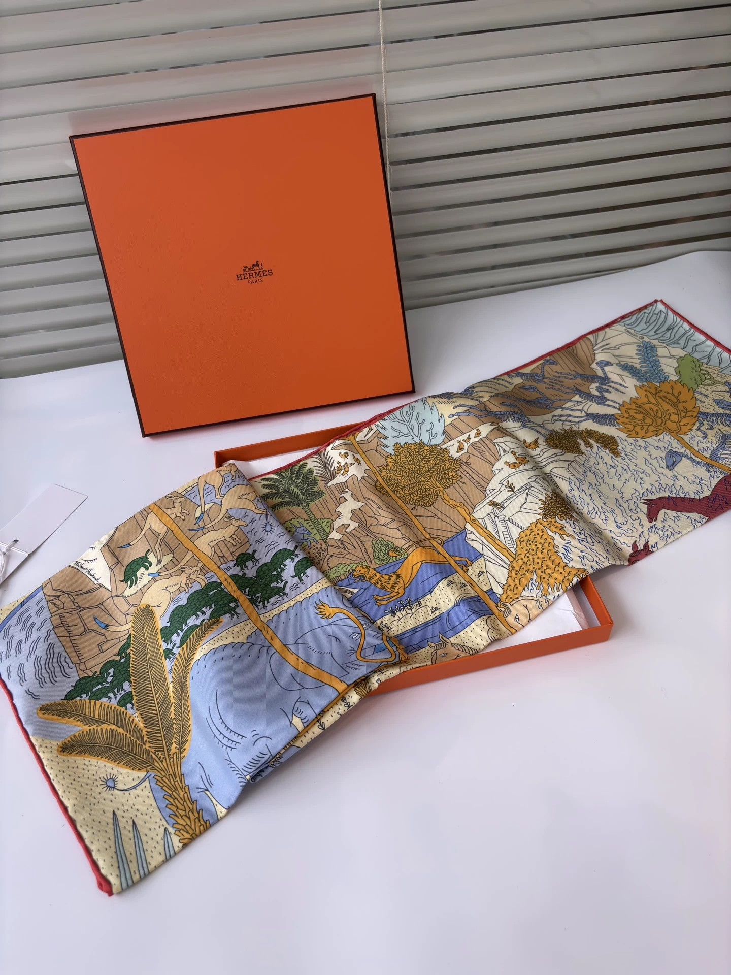 Hermes Hermes Animal Carnival 90x90 Scarf New w/ Box & Tag Size ONE SIZE - 2 Thumbnail