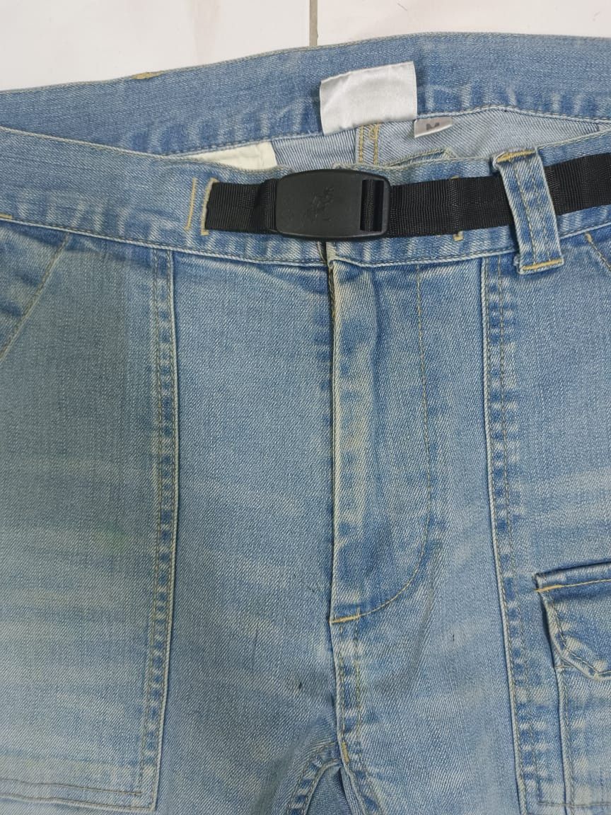 Gramicci × Vintage W33 Gramicci USA Single Belt Faded Blue Denim Jeans Retro Size US 33 - 4 Thumbnail