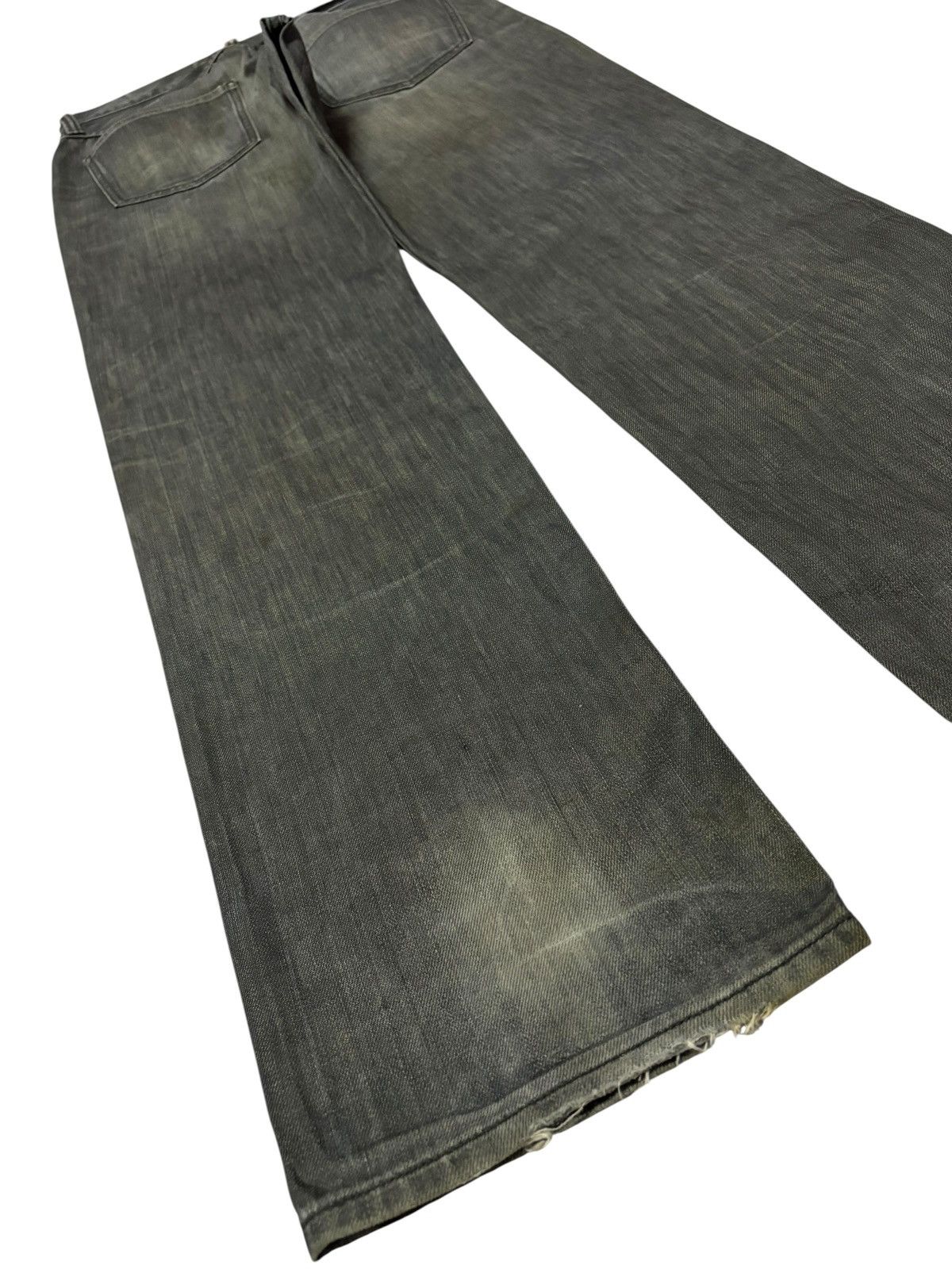 Japanese Brand Vtg Back Number Japan Faded Distressed Jeans Size US 31 - 7 Thumbnail