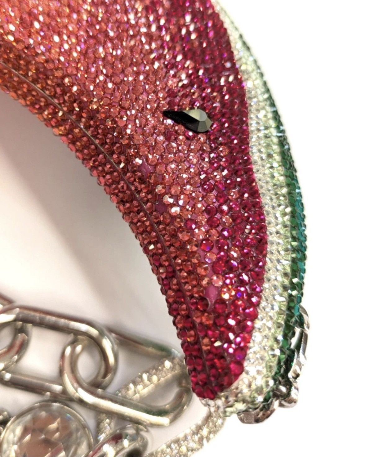 Judith Leiber Judith Leiber Watermelon Crystal-Embelliished Clutch Size ONE SIZE - 7 Thumbnail
