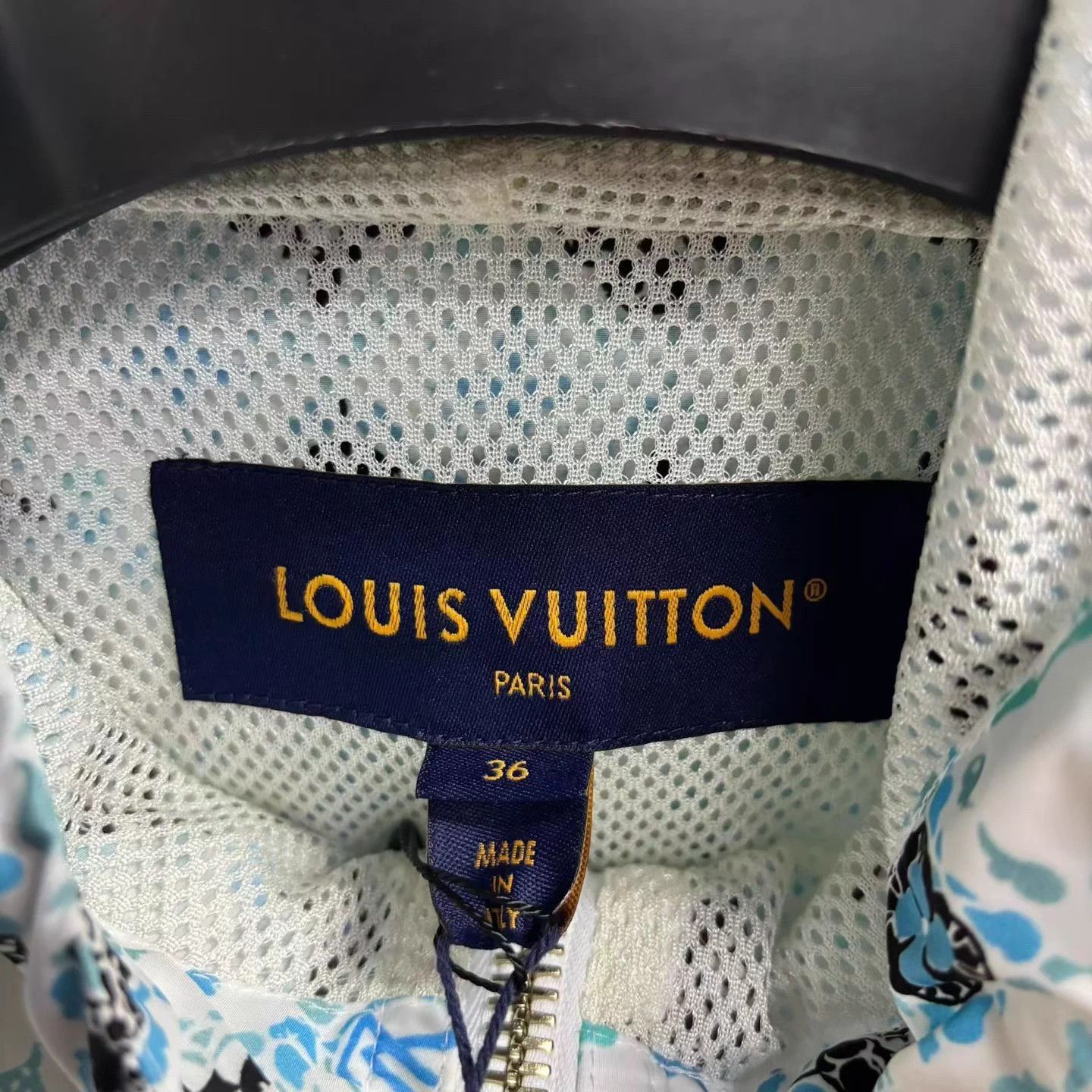 Louis Vuitton Louis Vuitton Blue Logo Print Hooded Jacket 36 Size XS / US 0-2 / IT 36-38 - 3 Thumbnail