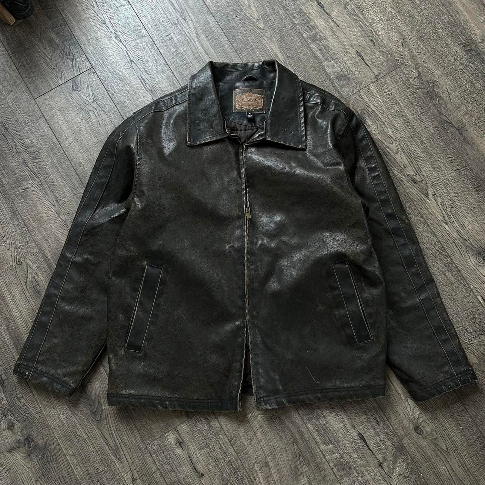 Vintage Vintage 90s Biker USA POW Marines Army Leather Biker Jacket Size US XL / EU 56 / 4 - 2 Thumbnail