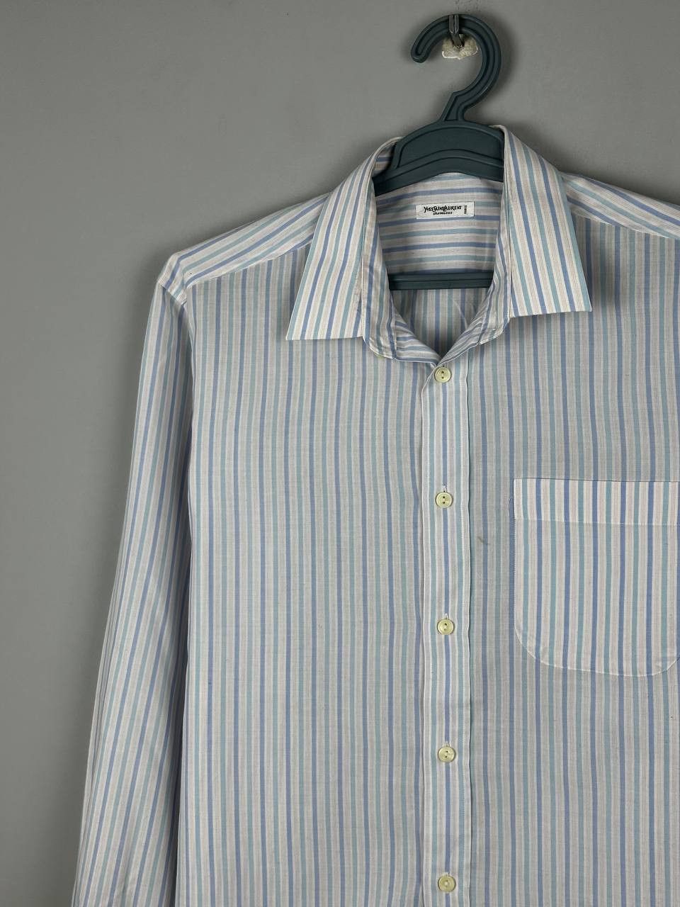 Yves Saint Laurent 80s Vintage Yves Saint Laurent Striped YSL Shirt Size US L / EU 52-54 / 3 - 3 Thumbnail