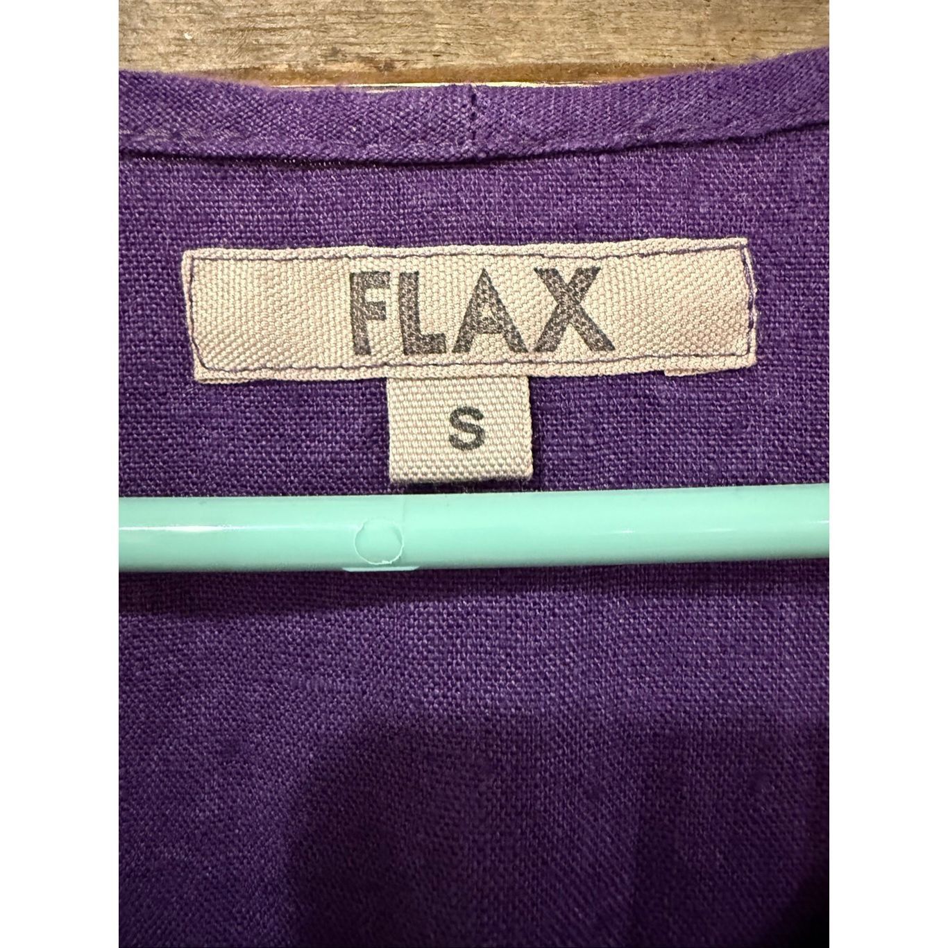 FLAX Flax NWOT purple linen top blouse tunic boho relaxed fit siz Size S / US 4 / IT 40 - 4 Thumbnail