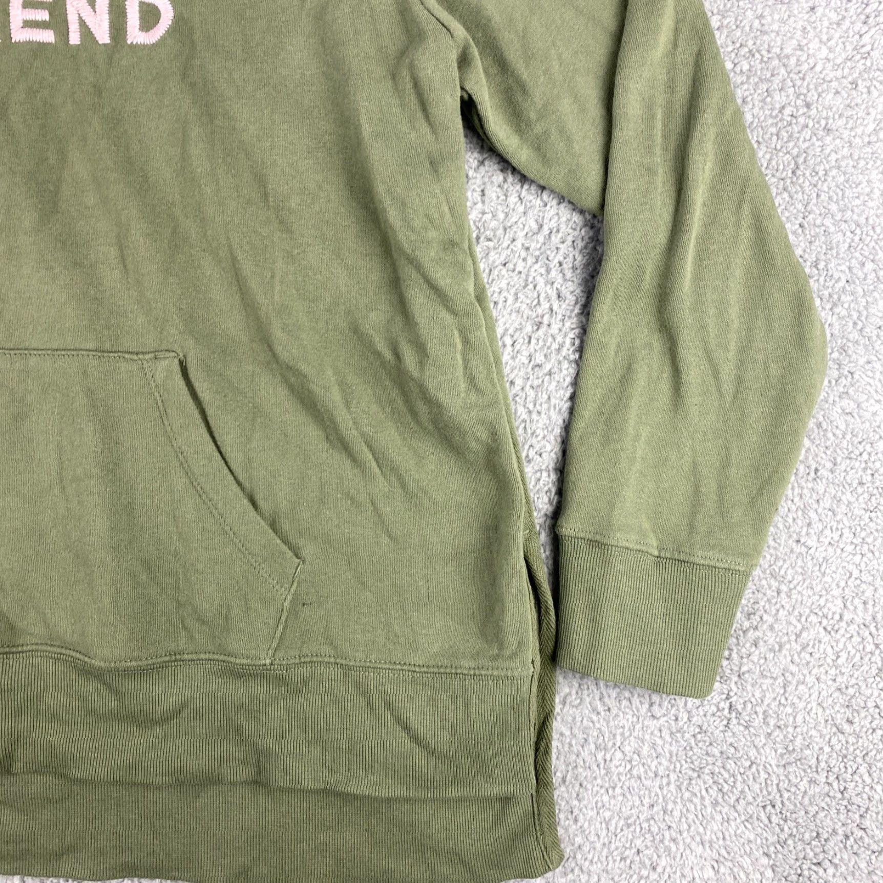 Old Navy Old Navy Women's Athletic Hooded Sweatshirt Size L Green Fleece Pullover Spring Fall Winter Size L / US 10 / IT 46 - 4 Thumbnail
