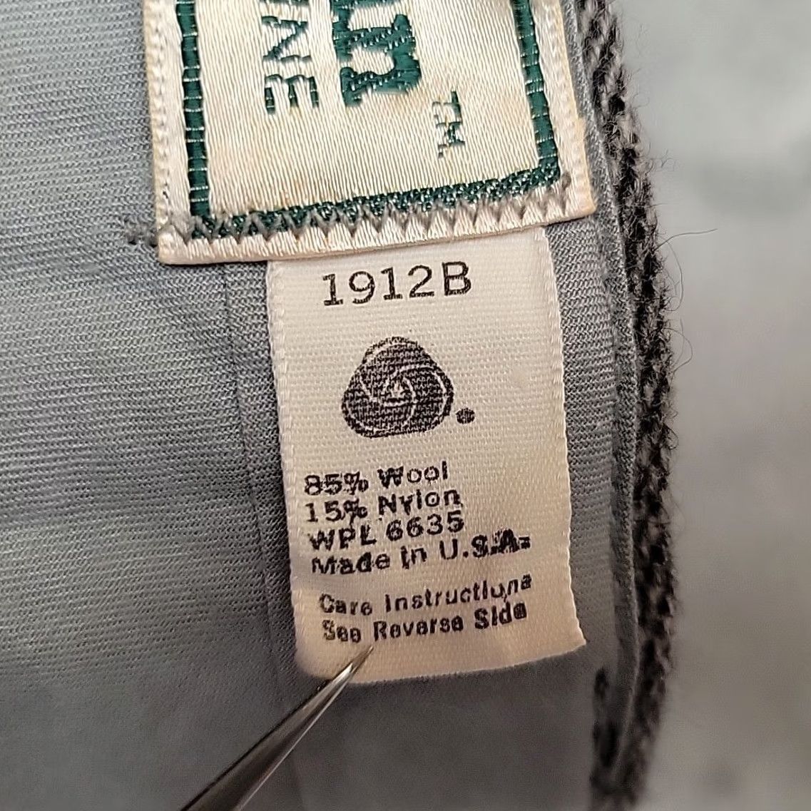 Vintage VTG L.L. Bean Knickers Pants Women 4 Gray Wool Crop Outdoor Riding SKi USA Size 27" / US 4 / IT 40 - 5 Thumbnail