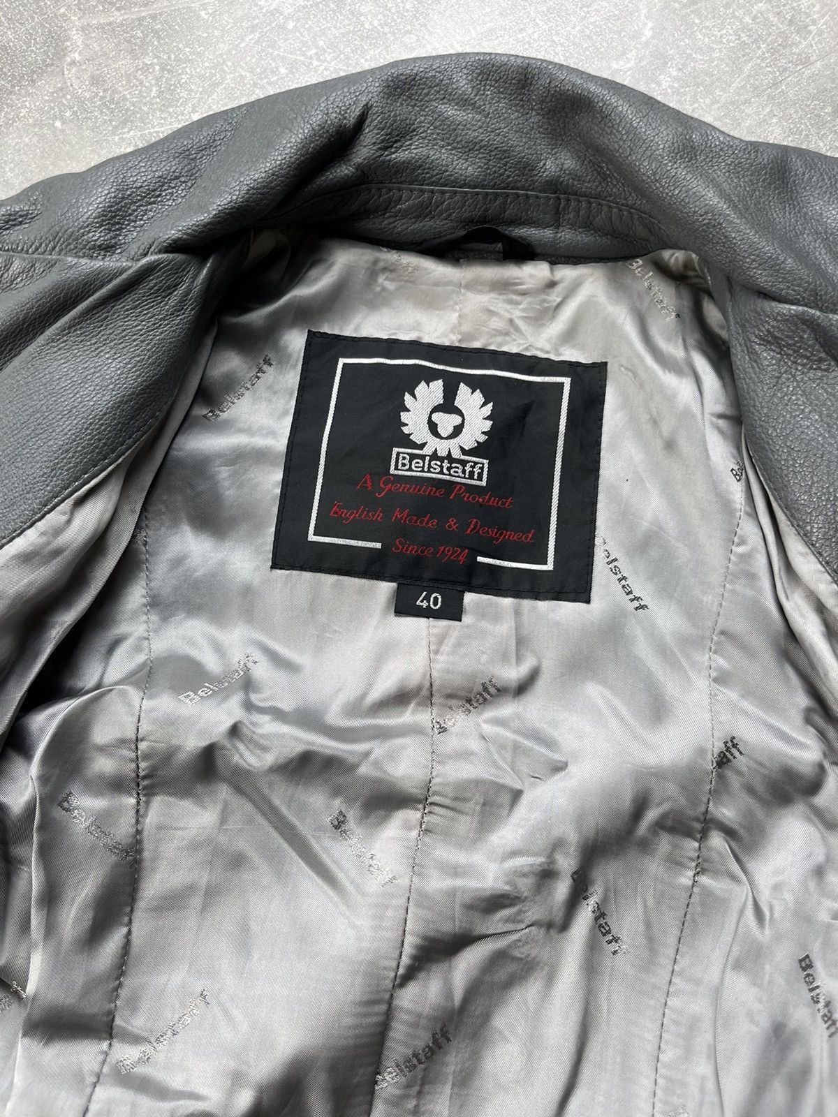Belstaff Belstaff Gold Label Ladies Biker Belted Gray Leather Jacket Size S / US 4 / IT 40 - 11 Thumbnail