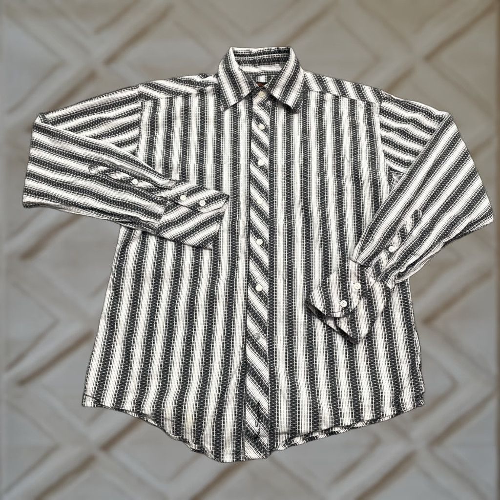 Ben Sherman Ben Sherman Seersucker Shirt Men’s Medium White/Black Striped Cotton Button-Down Size US M / EU 48-50 / 2 - 1 Thumbnail