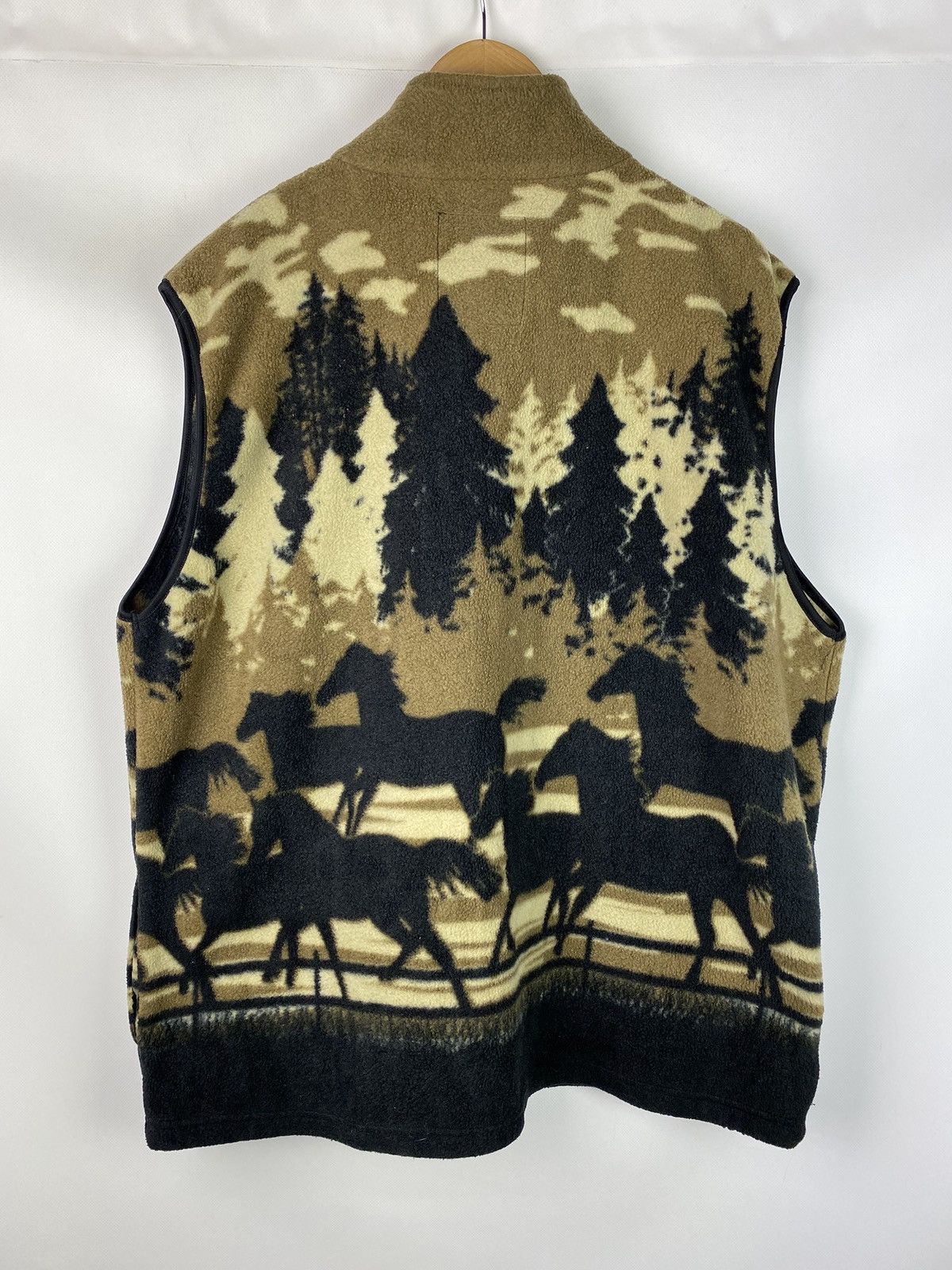 Japanese Brand Horses Animal Pattern Fleece Vest Waistcoat Size 3XL Size US XXL / EU 58 / 5 - 12 Thumbnail