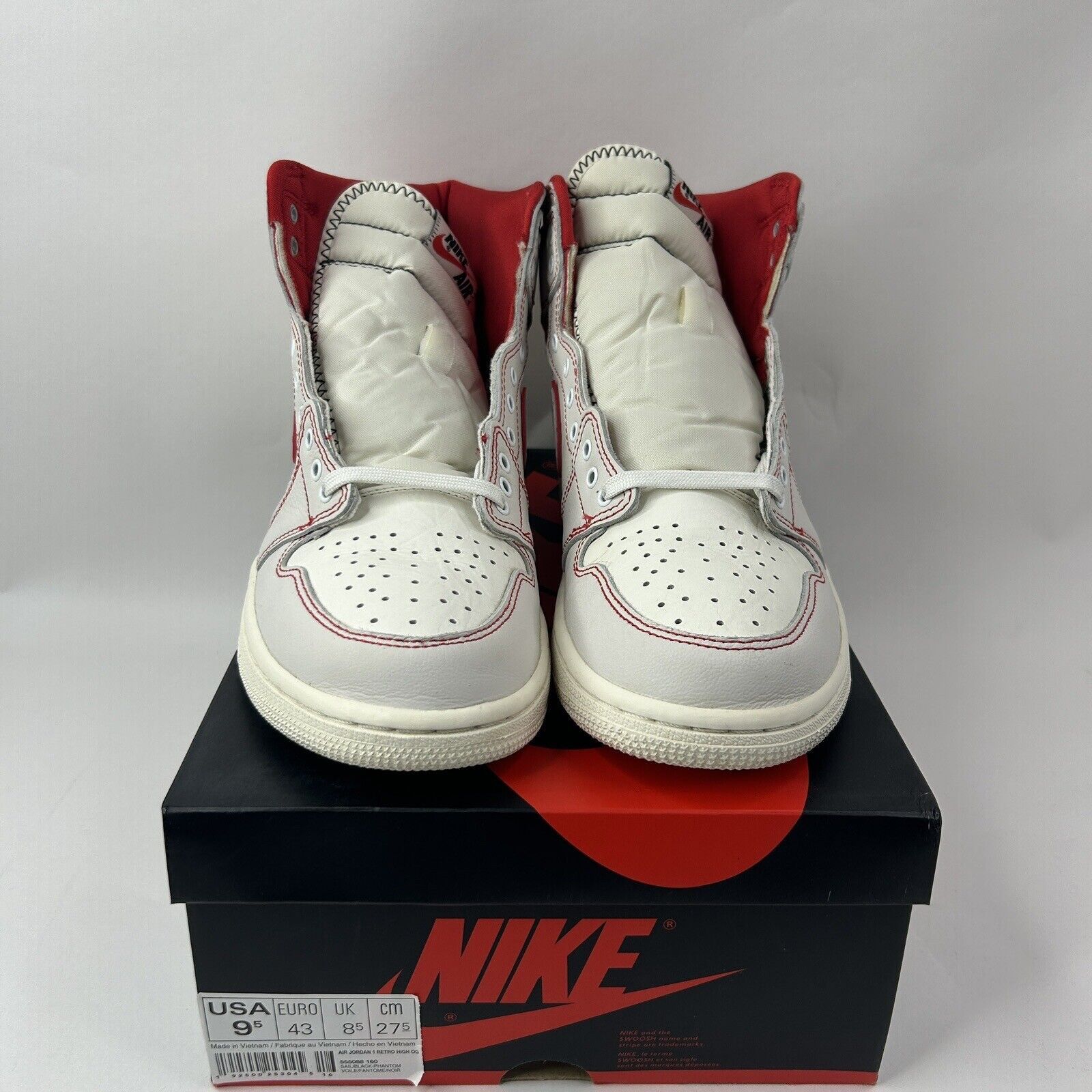 Nike Nike Air Jordan 1 High OG “Phantom/Gym Red” 2024 Size US 9.5 / EU 42-43 - 2 Thumbnail