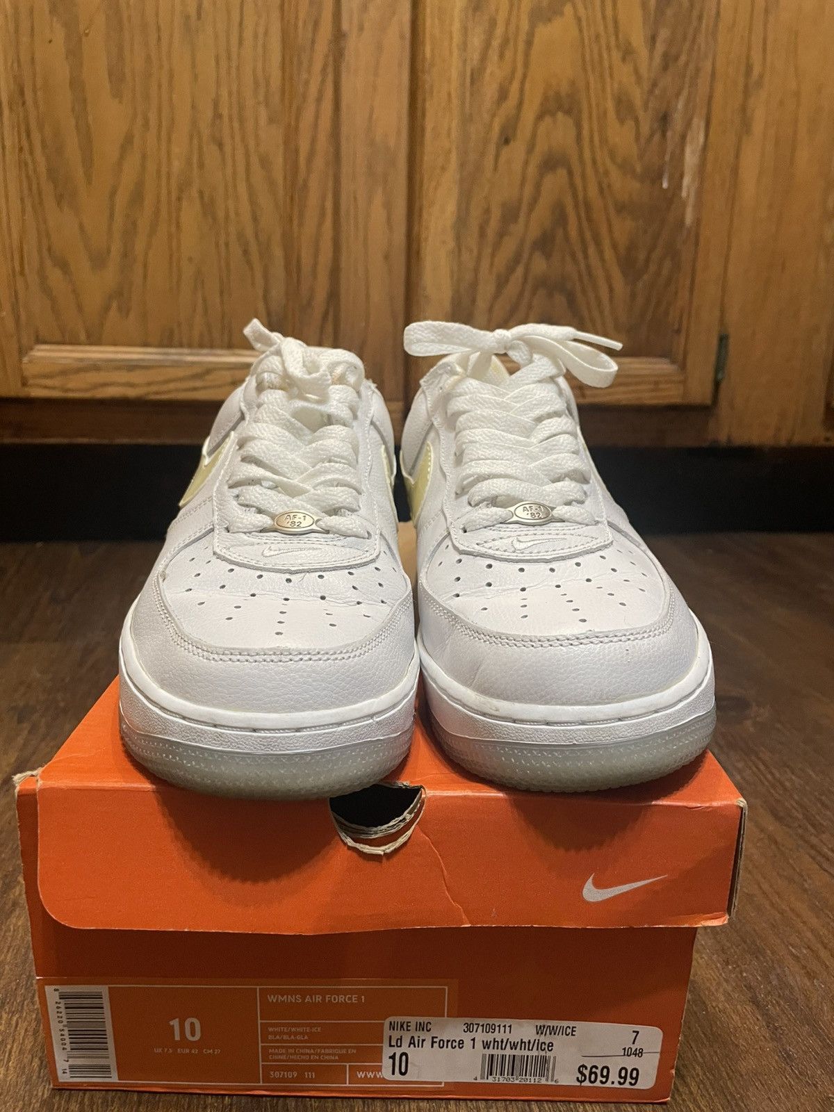 Nike × Vintage Nike WMNS Air Force 1 2004 White Ice Size US 8.5 / EU 41-42 - 2 Thumbnail