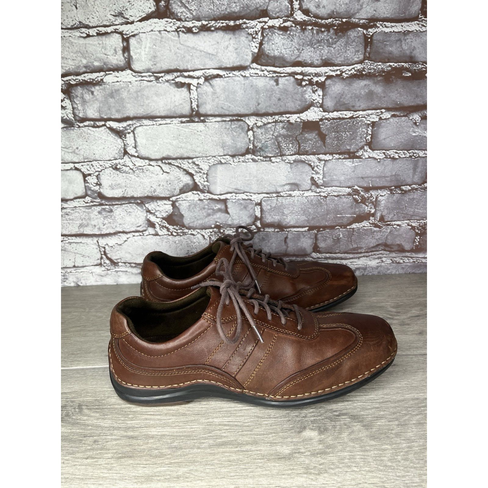 Rockport Rockport K52456 Brown Leather Casual Lace Up Casual Sneakers Size US 9 / EU 42 - 13 Thumbnail