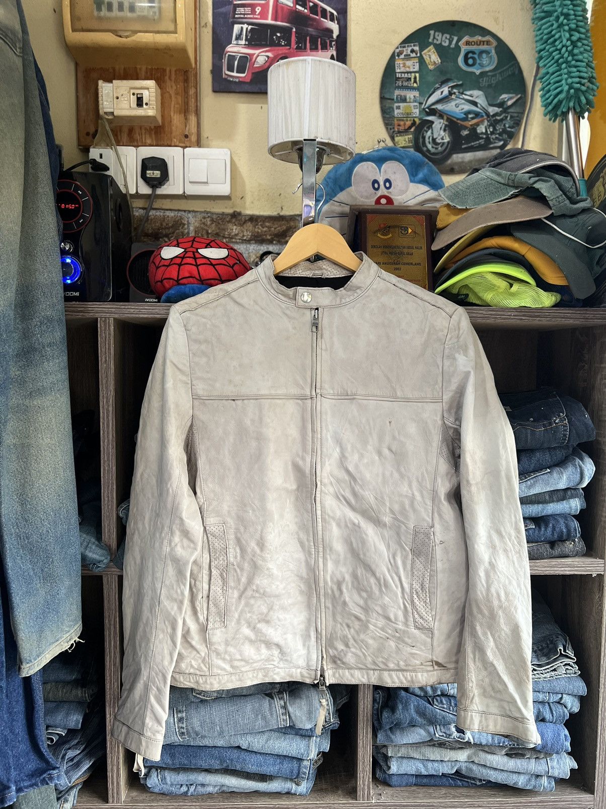🔥Ships Sheep Leather Biker Jacket