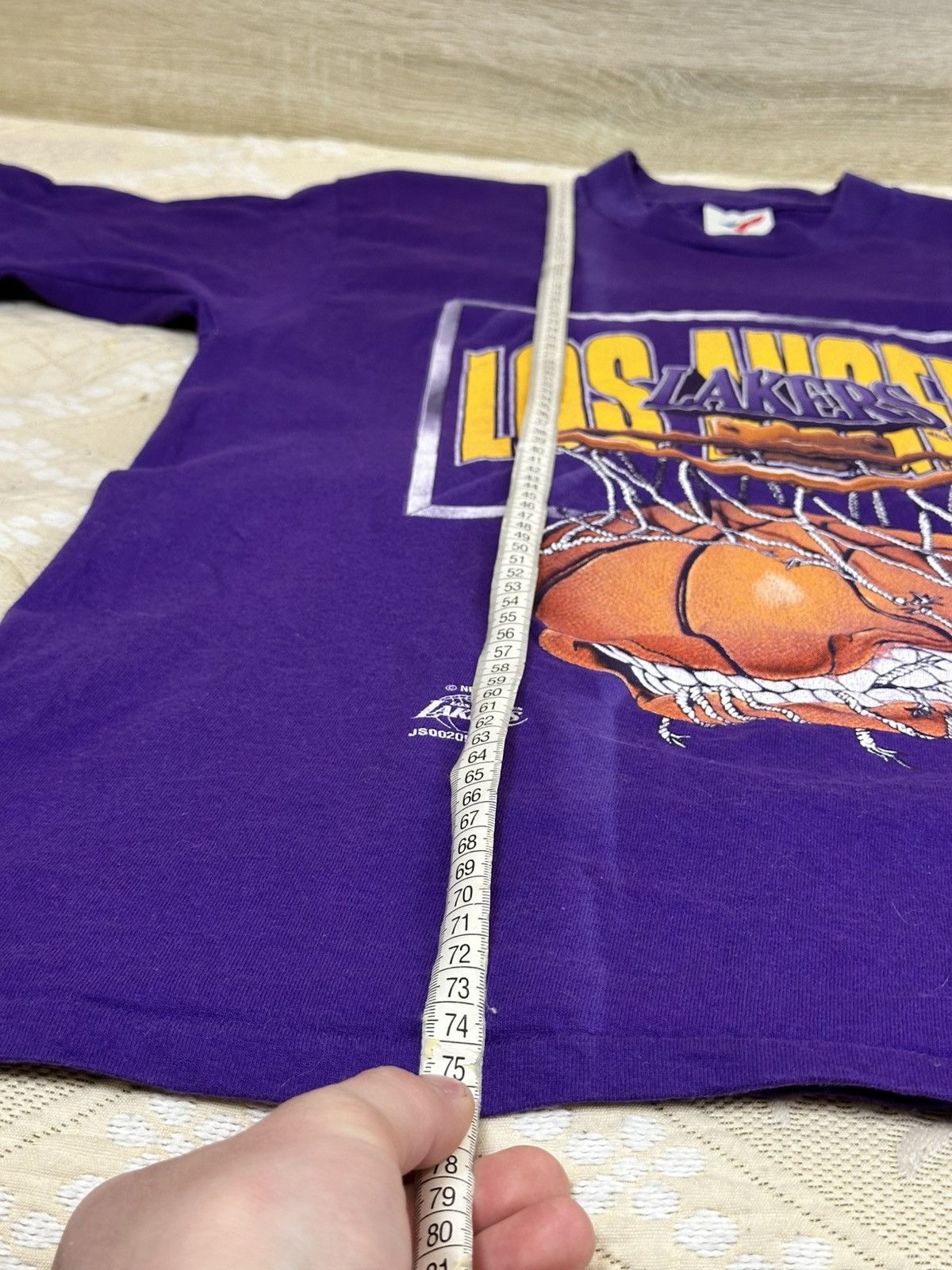 NBA 🔥 90s Lakers Los Angeles NBA Basketball Vintage T Shirt USA Size US L / EU 52-54 / 3 - 13 Thumbnail