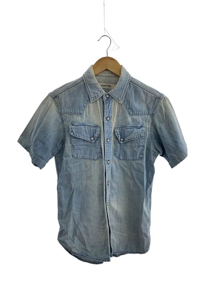 Kapital Western Denim Short Sleeve Button Shirt Size US M / EU 48-50 / 2 - 1 Thumbnail