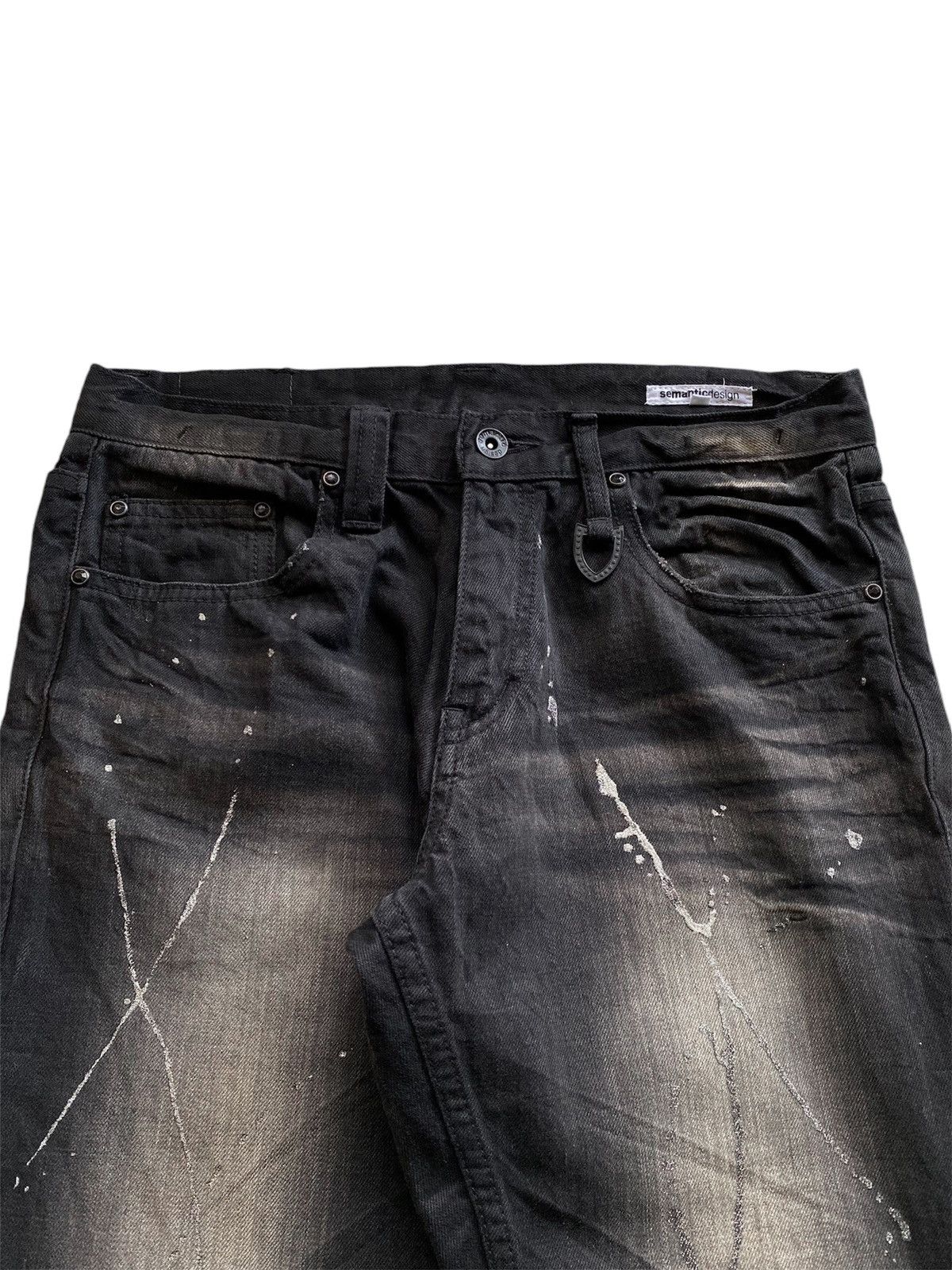 If Six Was Nine × Japanese Brand × Le Grande Bleu (L.G.B.) Semantic design splatter flare jeans Size US 31 - 5 Thumbnail