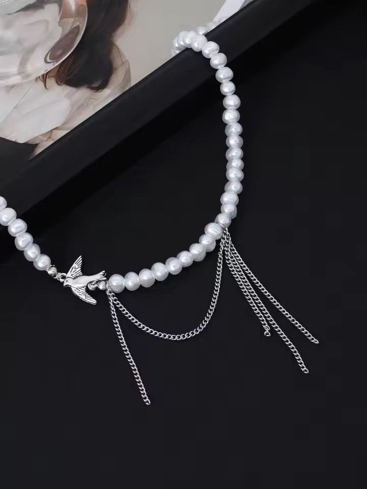 Jewelry Charm Hip Hop Pearl Cute Necklace Chain Unisex Size ONE SIZE - 3 Thumbnail