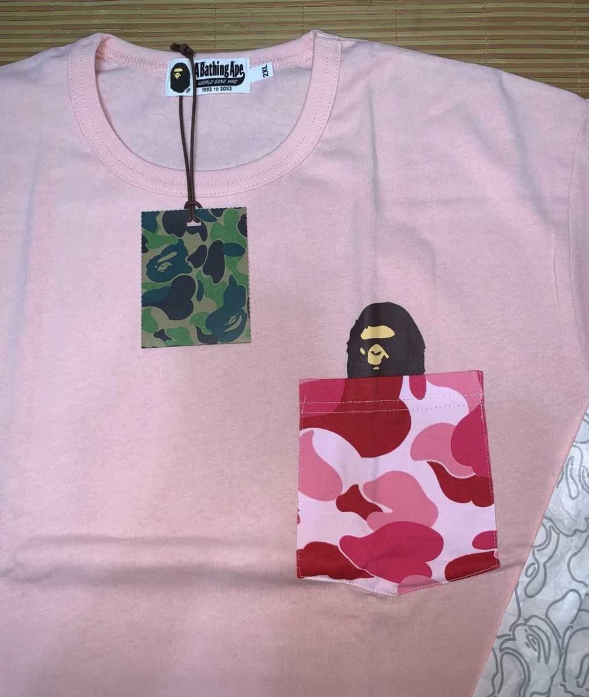 BAPE OG Nigo era pink short-sleeve tee