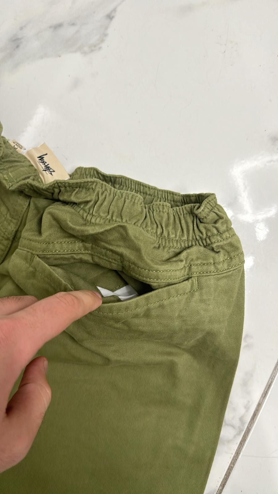Stussy × Vintage Stussy "Brushed Beach Pant" M Olive Size US 32 / EU 48 - 5 Thumbnail