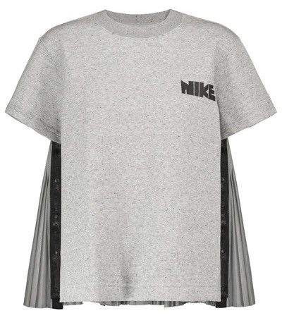 Nike × Sacai Grey Pleated T Shirt Size XS / US 0-2 / IT 36-38 - 10 Thumbnail