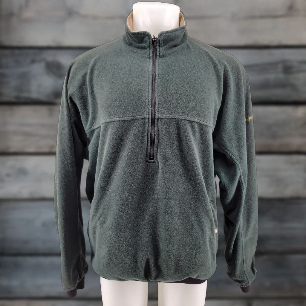 Footjoy FootJoy Mens L Reversible Golf Half Zip Beige Green Fleece Pullover Jacket Shirt Windbreaker Golf Size US L / EU 52-54 / 3 - 1 Thumbnail