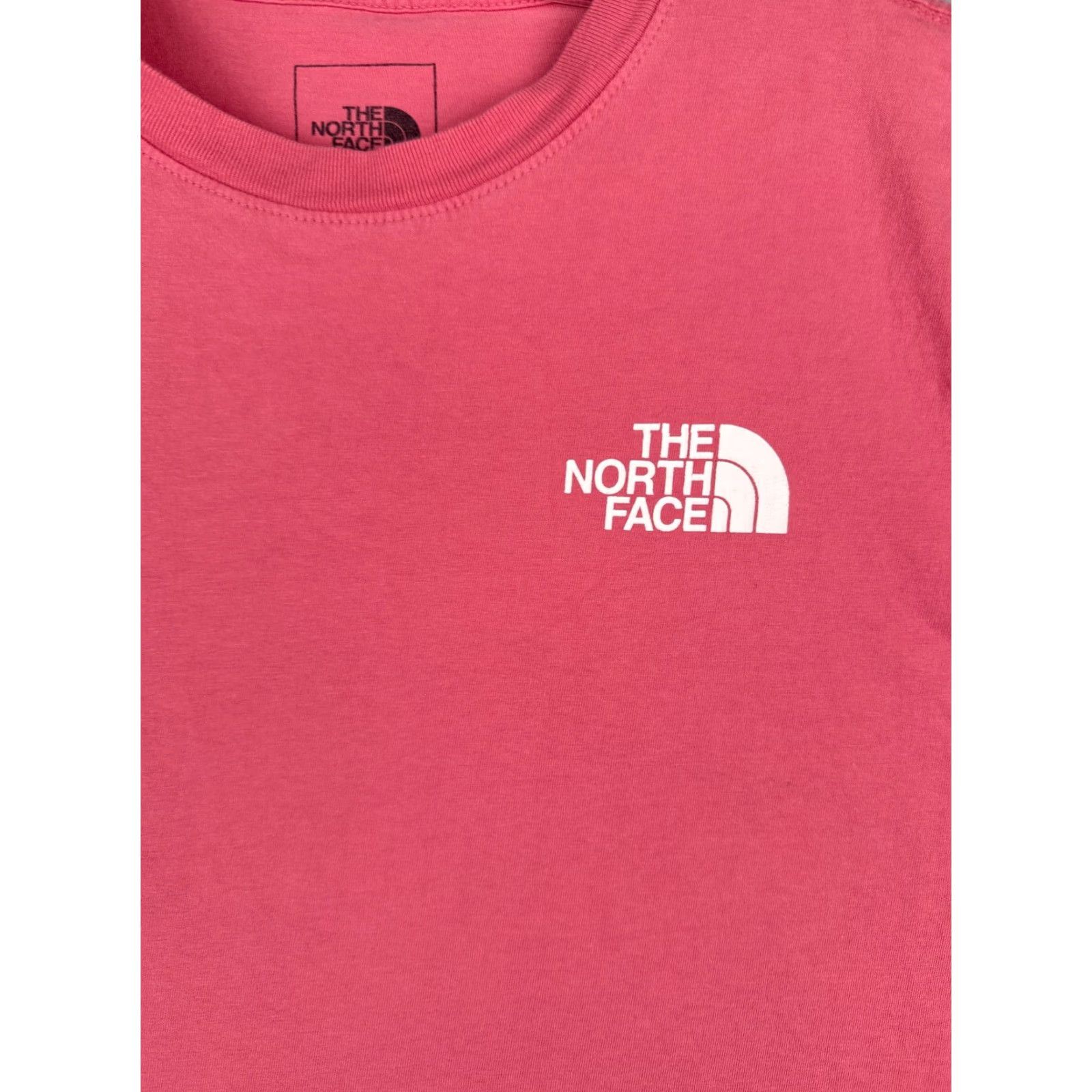 The North Face The North Face Shirt Women Medium Pink Crew Neck Short Sleeve 100% Cotton Logo Embroidered Casual Solid Womens Size M / US 6-8 / IT 42-44 - 6 Thumbnail