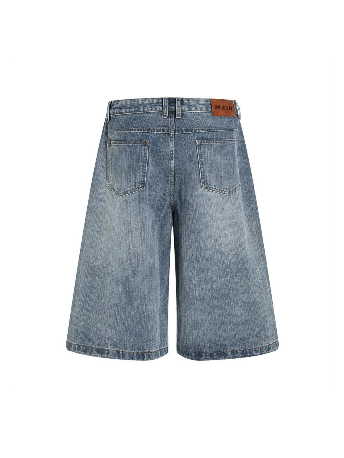 Japanese Brand Embroidered Floral Culottes Denim Jorts Size US 30 / EU 46 - 2 Thumbnail