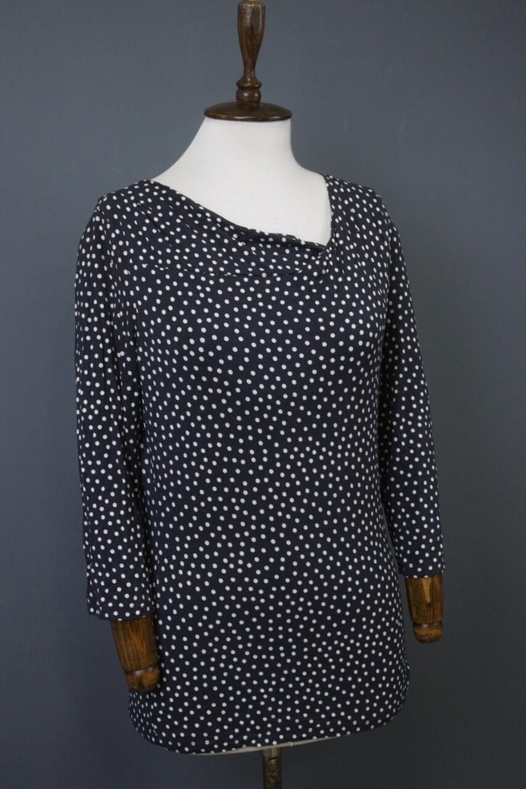 Designer Weekend Max Mara Navy White Stretchable Pullover Tunic Top Size M / US 6-8 / IT 42-44 - 8 Thumbnail